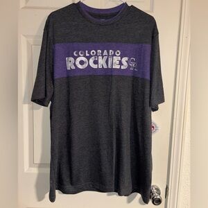 Genuine Merchandise Colorado Rockies Charcoal and Purple Tee